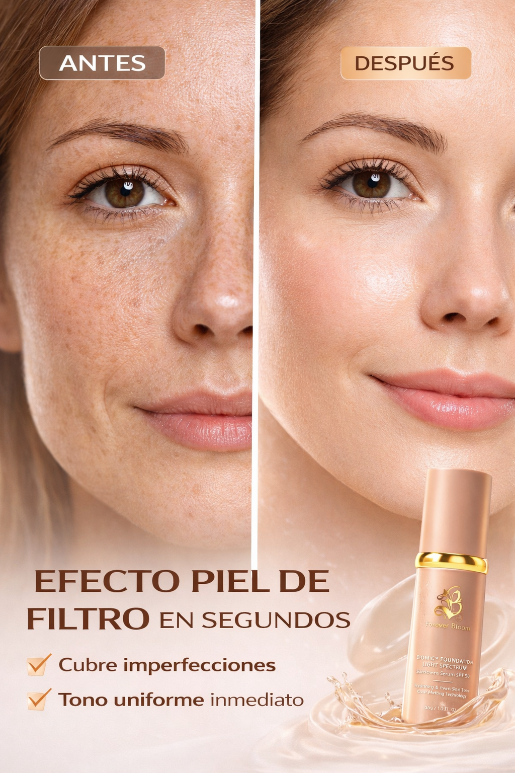 FOREVER BLOOM- PIEL PERFECTA EN 1 PASO SPF 50