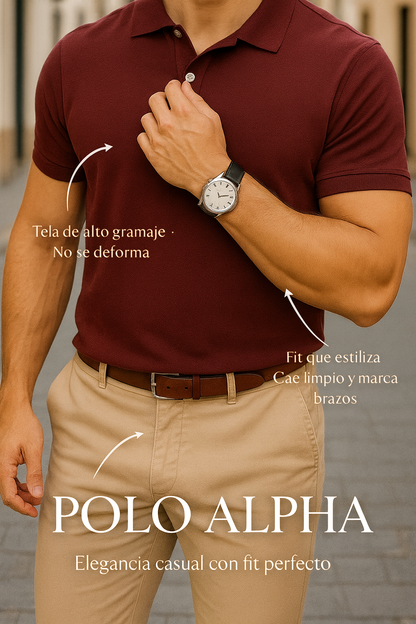 POLO ALPHA - ELEGANCIA CASUAL CON FIT PERFECTO