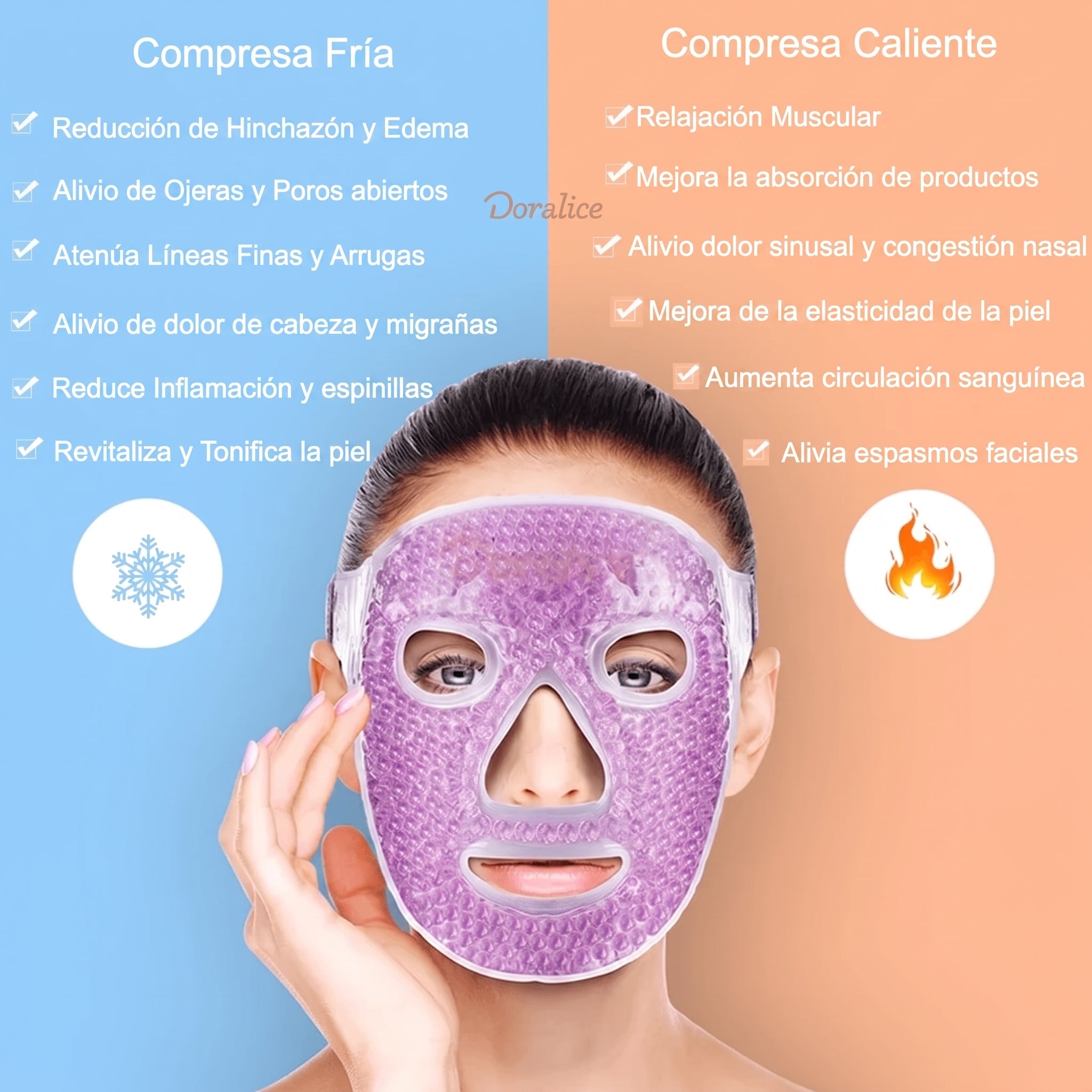 ThermaGlow™ - Máscara de Terapia Térmica Facial